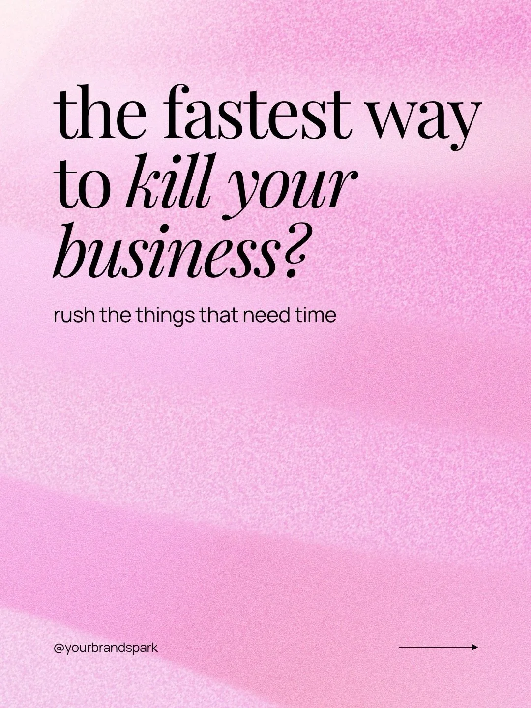 Harsh truth you need to know ⬇️

The fastest way to kill your business? Rush the things that need time.

I see entrepreneurs burning out trying to compress 2-year results into 2 months.

Here&rsquo;s what I know to be true: The businesses that last a