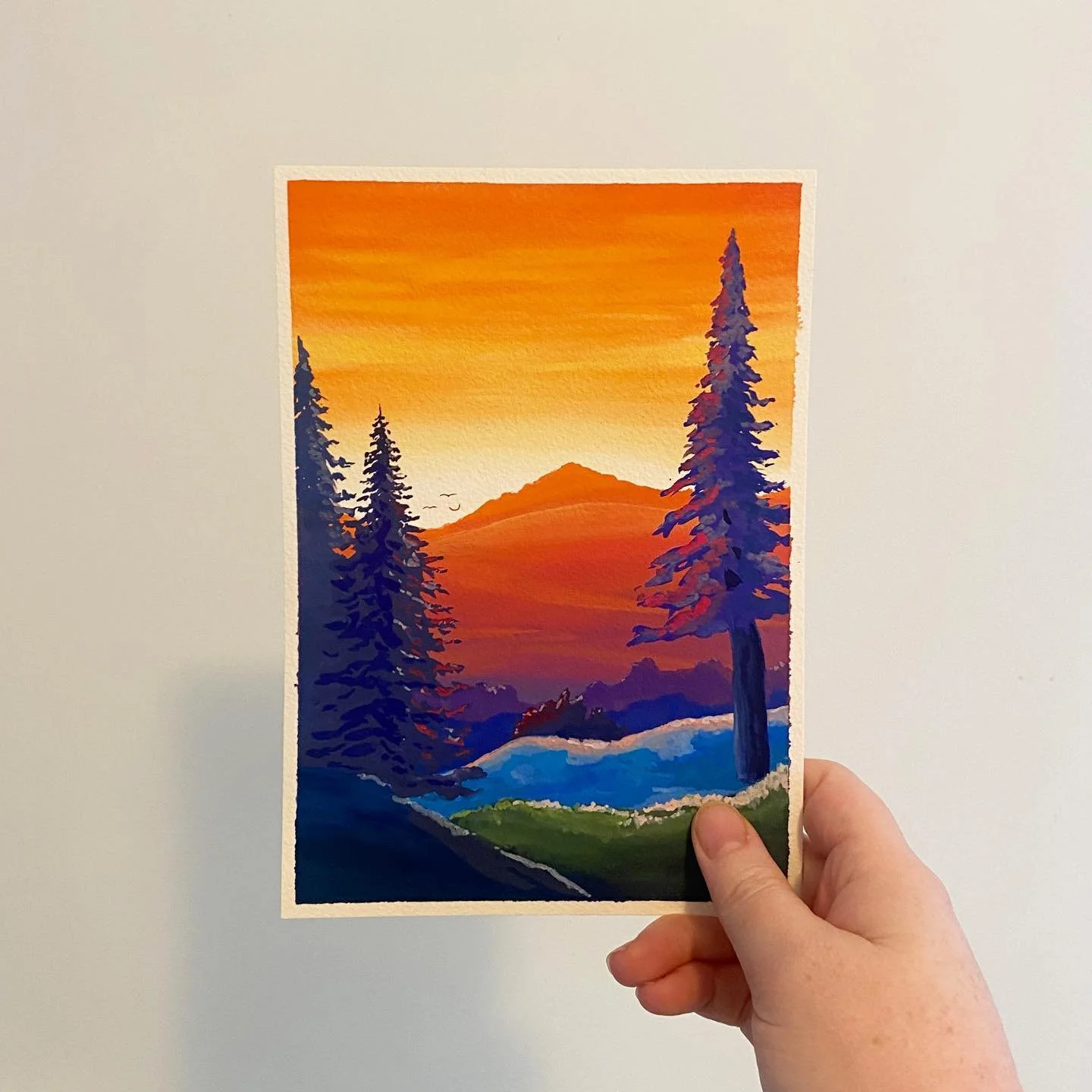 Treated myself to some fancy new @holbeinartistmaterials gouahce paints and some fancy new paper! This is my first painting with these new supplies. It took me quite a while to get used to working with such high quality products, but I&rsquo;m so hap
