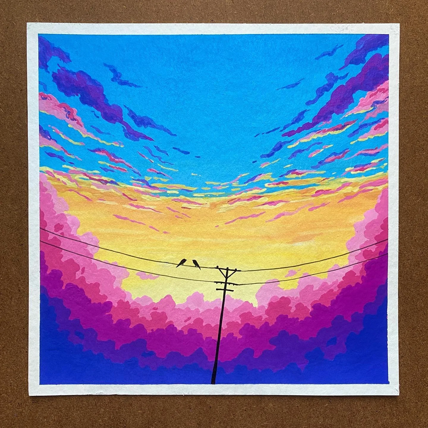 Been feeling a bit down recently, so I&rsquo;m painting happy things to try balance out the vibes 🌤️ 
.
.
.
.
#gouache #gouachepainting #illustration #artist #painter #artoftheday #watercolour #landscape #landscapepainting #aotearoa #newzealand