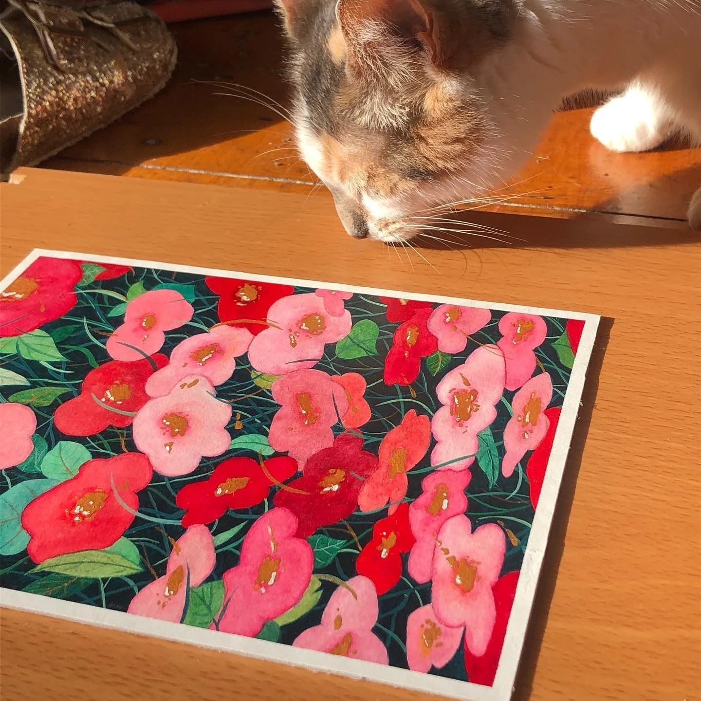 Feels good to paint again ☀️ 
.
.
.
.
.
#gouache #gouachepainting #art #artist #painting #artoftheday #artistsoninstagram #flora #catphotobomb