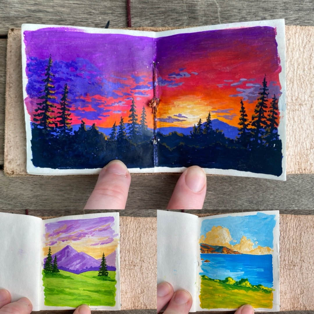 A few more of my favs 😊
.
.
#gouache #gouachepainting #artist #sketchbook #landscapepainting