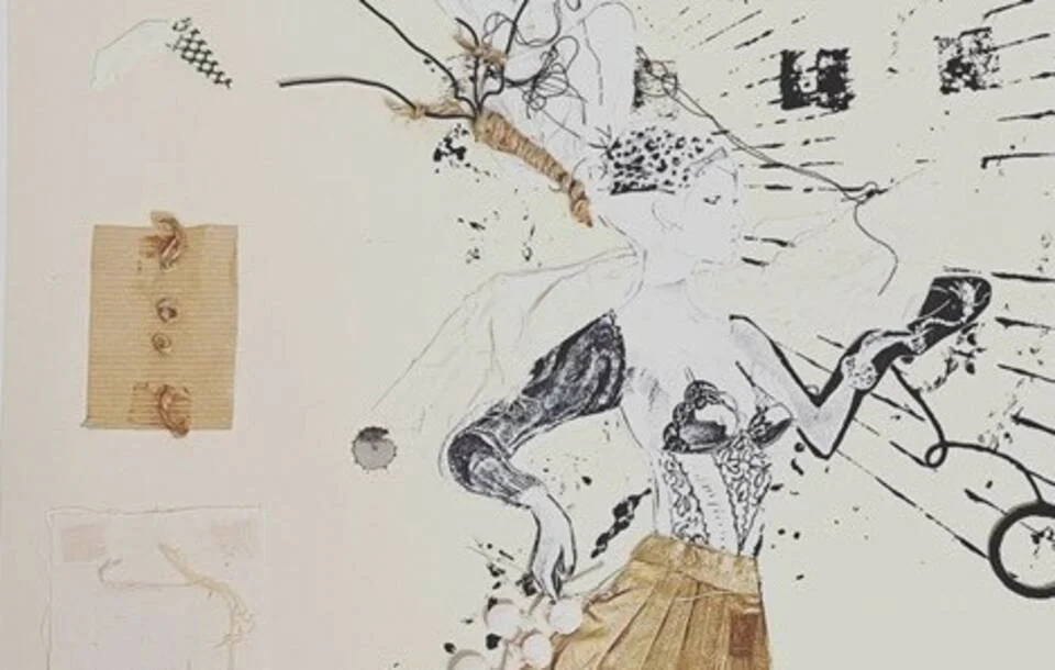 collage character design - multi media