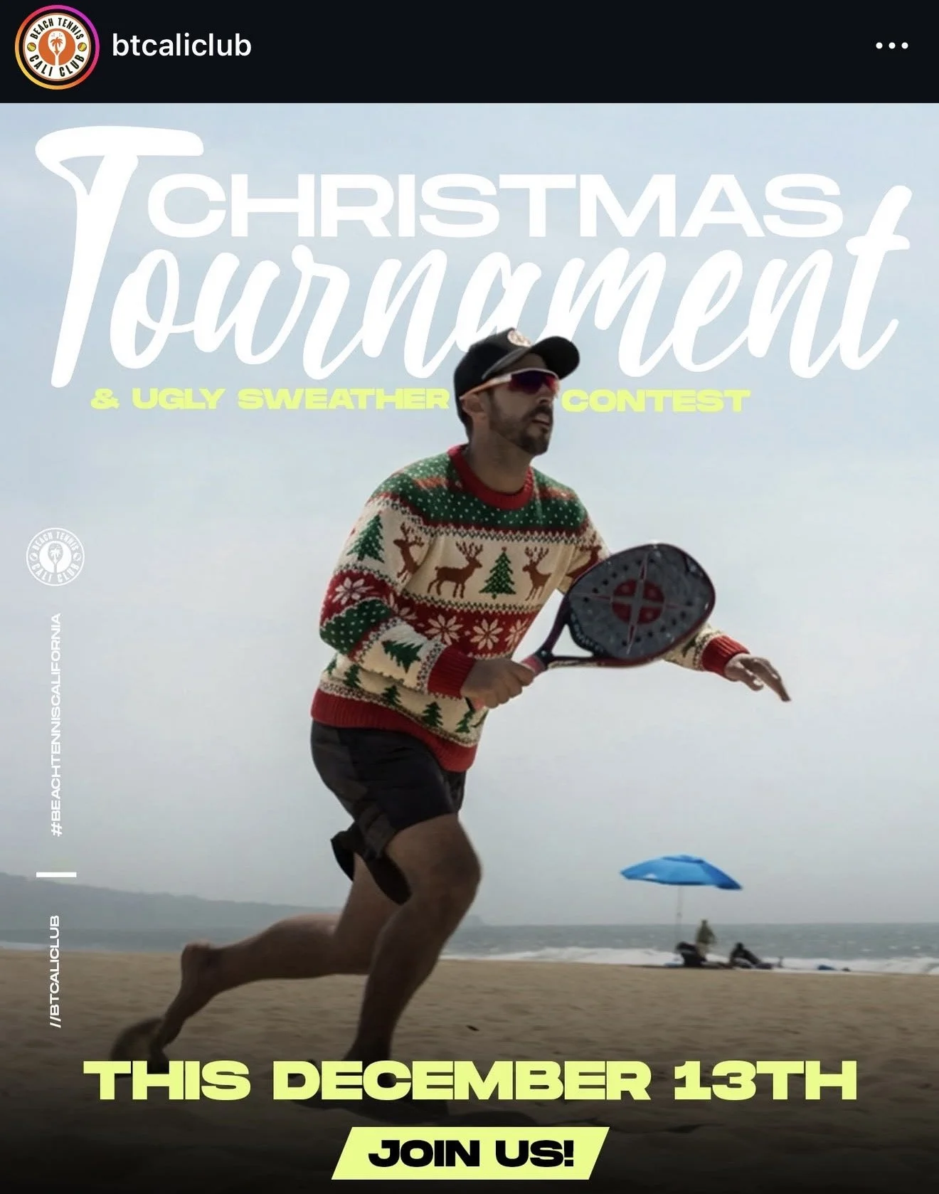 🎄✨ Ugly Sweater & Beach Tennis Challenge! ✨🎄