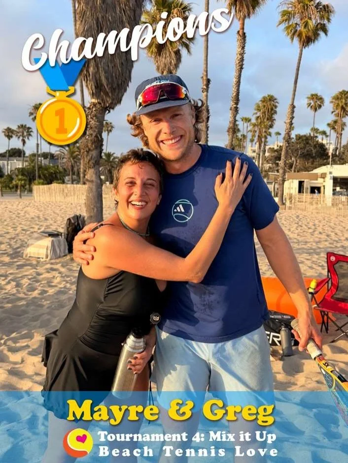 Congratulations to the winners of our fun tournament this past Friday! 
Tournament 4: Mix it Up - Mixed Doubles Tournament
🥇Mayre &amp; Greg
🥈Cristiane &amp; William
🥉Jess &amp; Rich