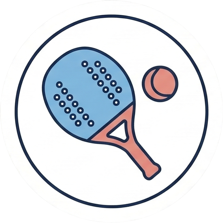 Beach tennis player hitting a ball mid-air on the beach. Icon for finding local games and courts in Los Angeles.