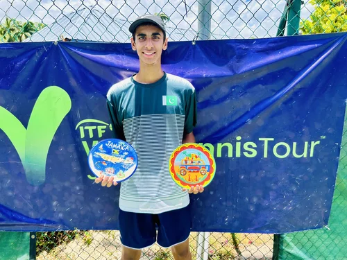 Pakistan’s Mikaeel Ali Baig clinches ITF singles and doubles titles