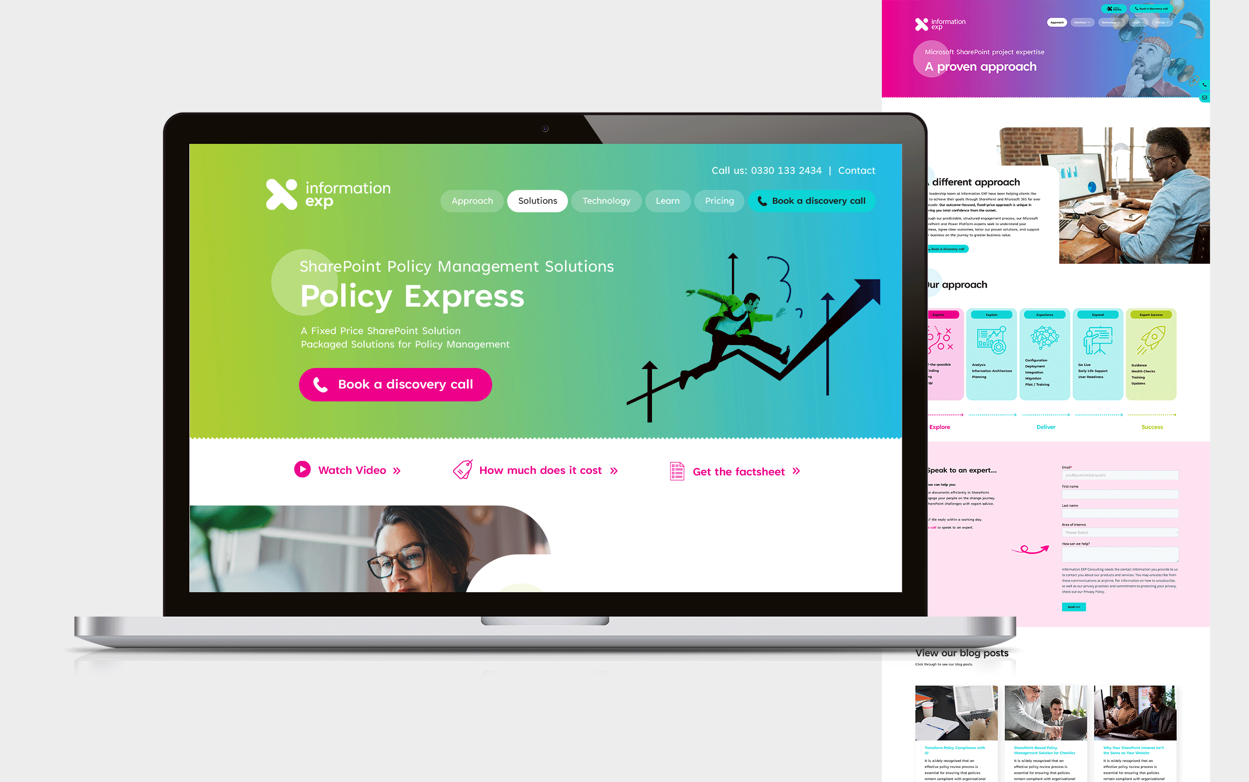 Wireframing into design with developer handover of responsive website