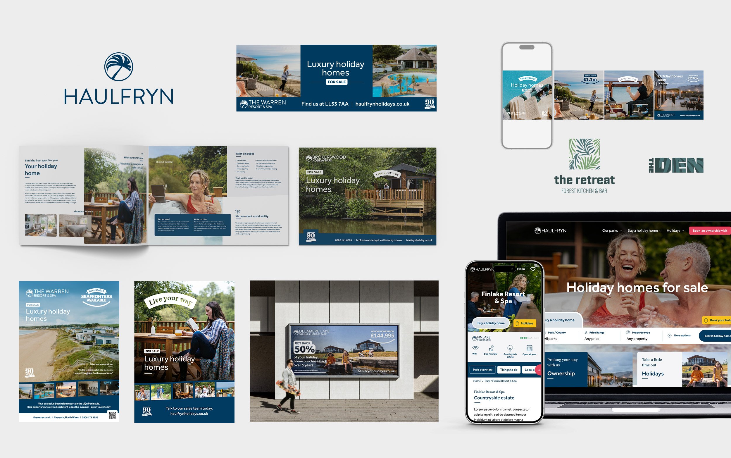 All things Haulfryn - Website / Brand evolution / Print / Digital / Team support