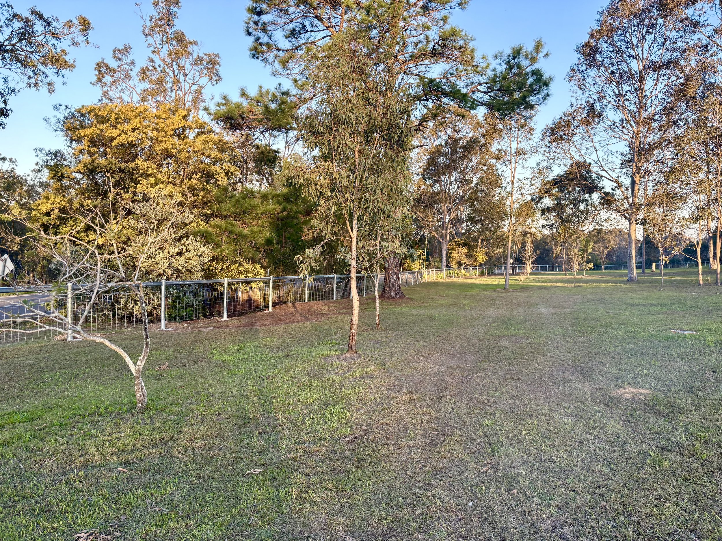 Post and rail boundary fence with hinge joint wire and three plain wire by TG Wheeler Contracting