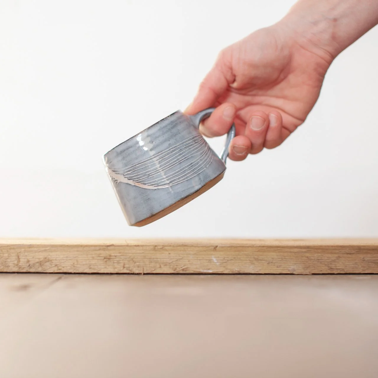 Blue Wave Short Mug - Set of 4