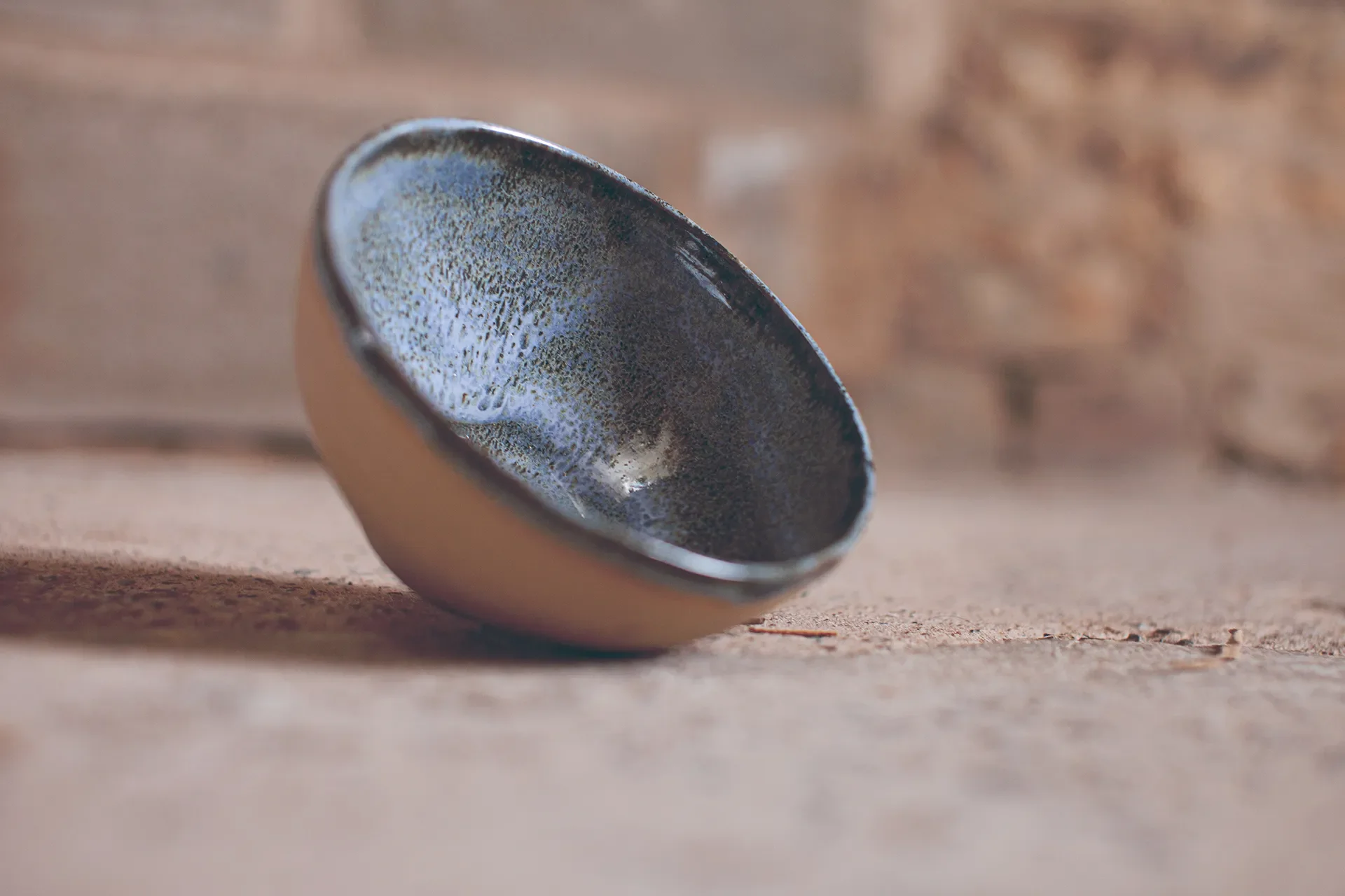 Blue Grey Speckled Bowl