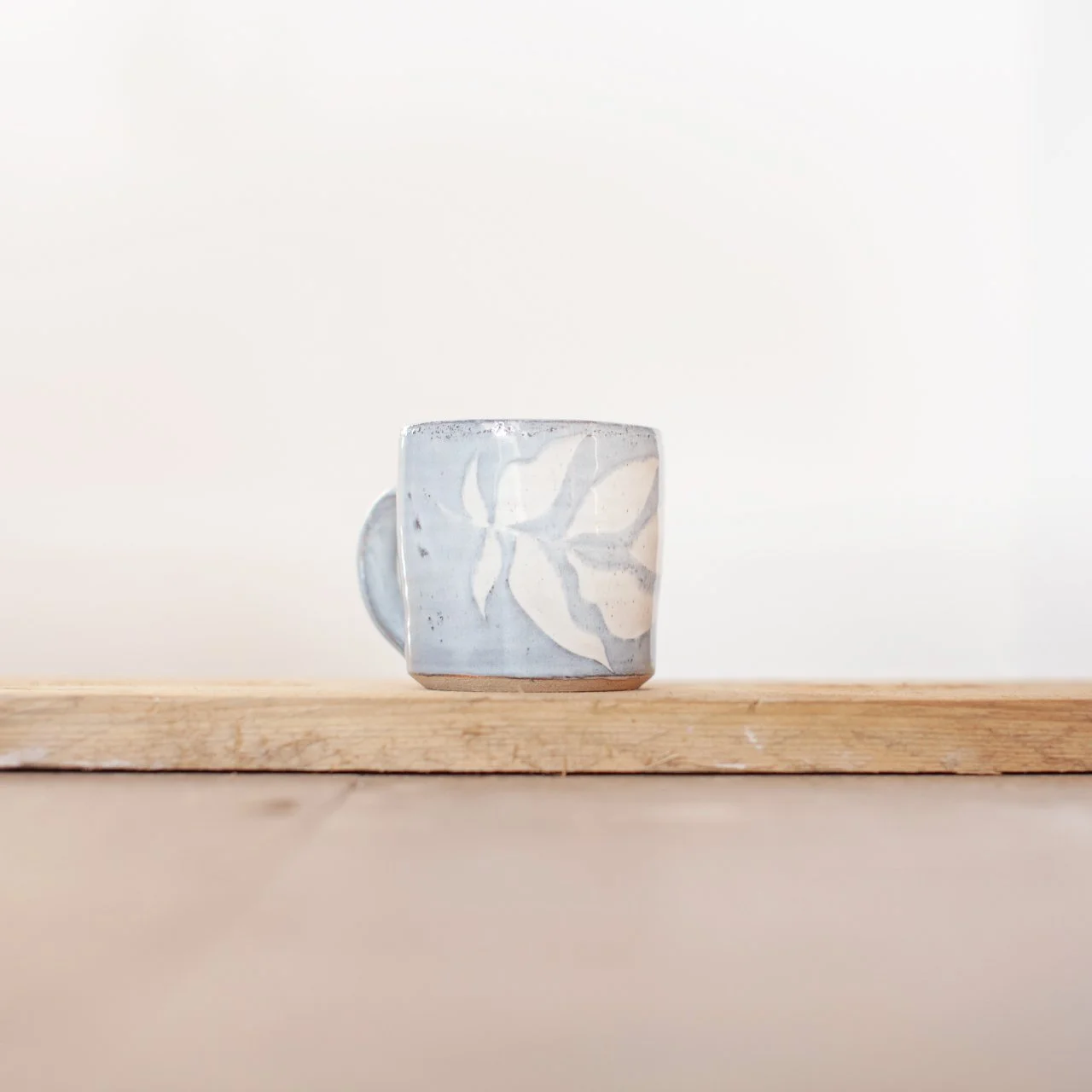 Blue Leaf Short Mug