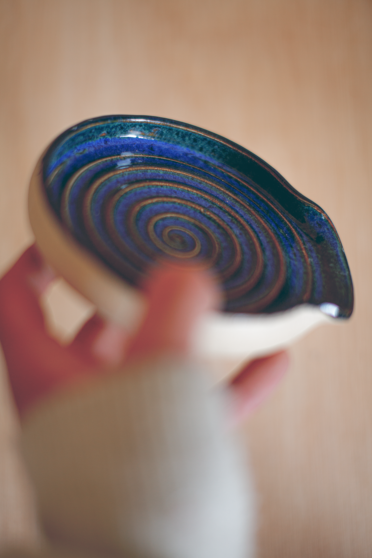 Blue Green Swirl Spoon Rest
