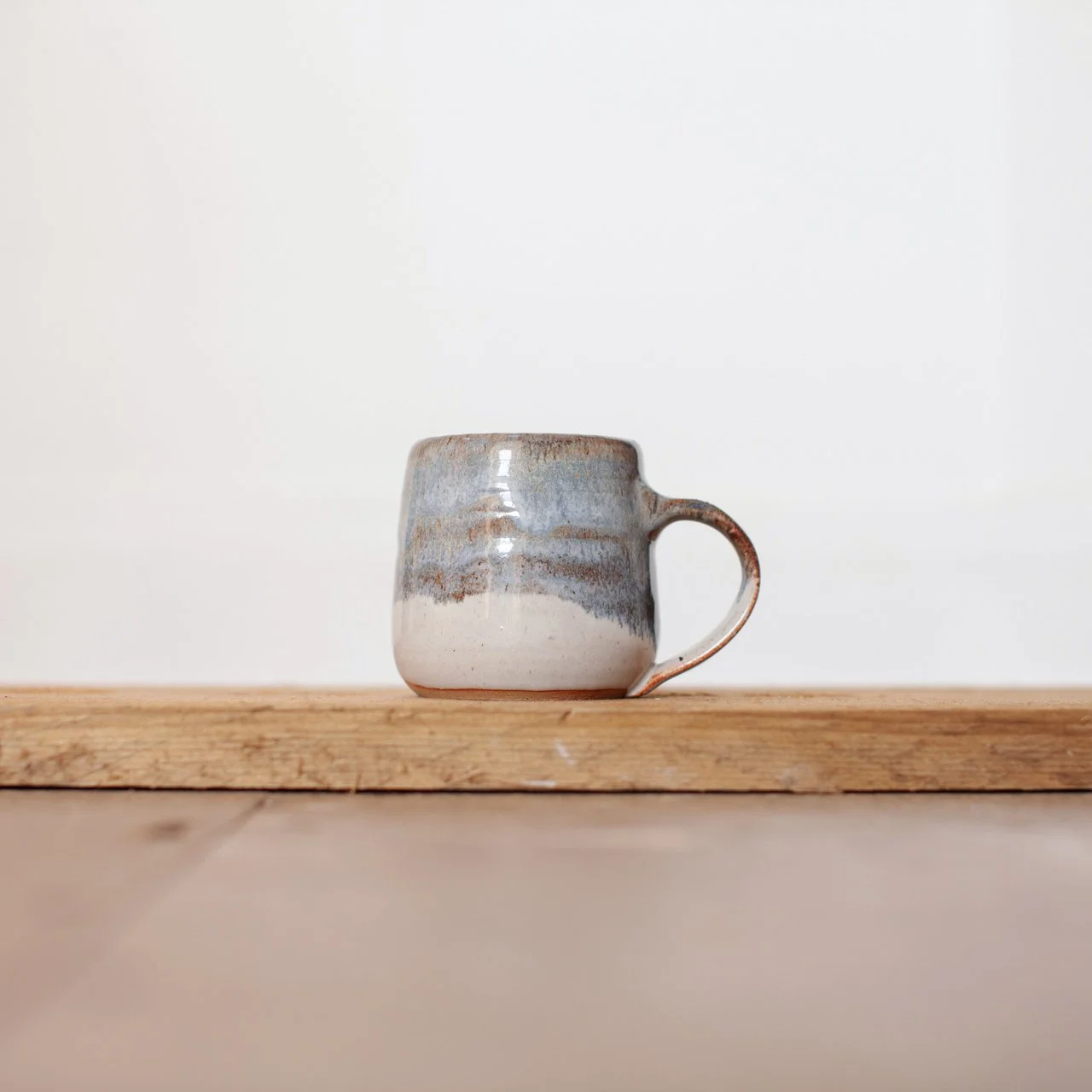 Blue and White Short Mug 08