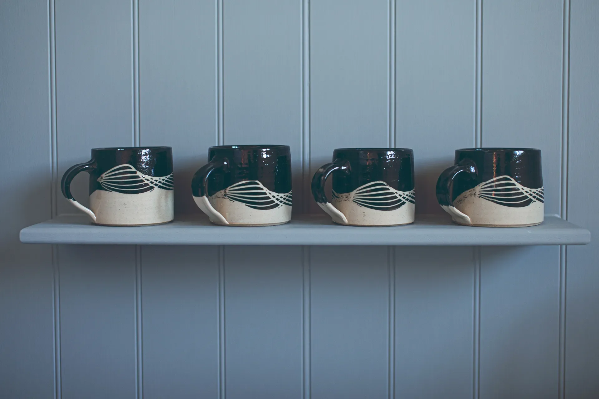 Black Wave Mugs