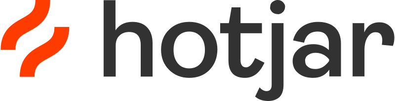 Hotjar logo with red question mark icon and black text.