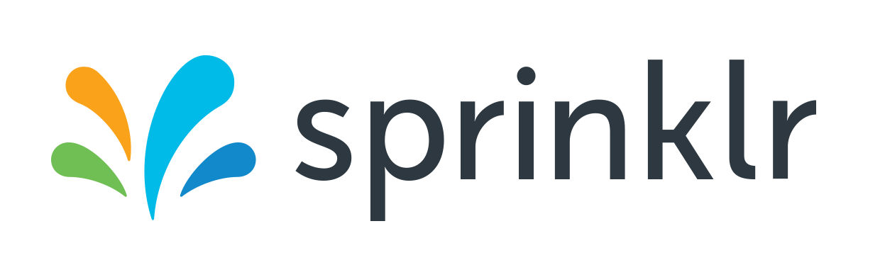 Sprinklr logo with a colorful splash graphic and company name