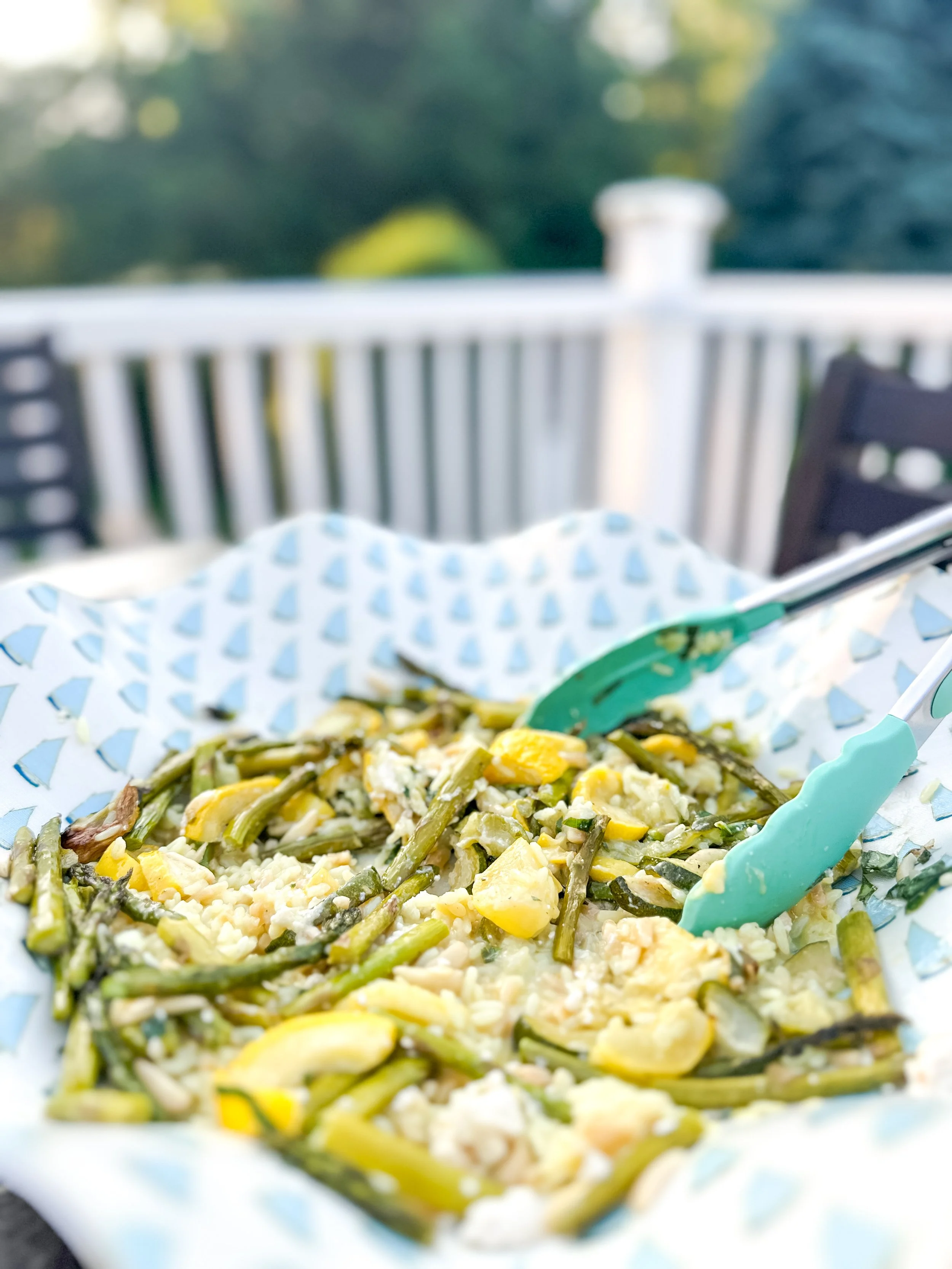 Summer Farmers’ Market Pilaf with Creamy Ricotta