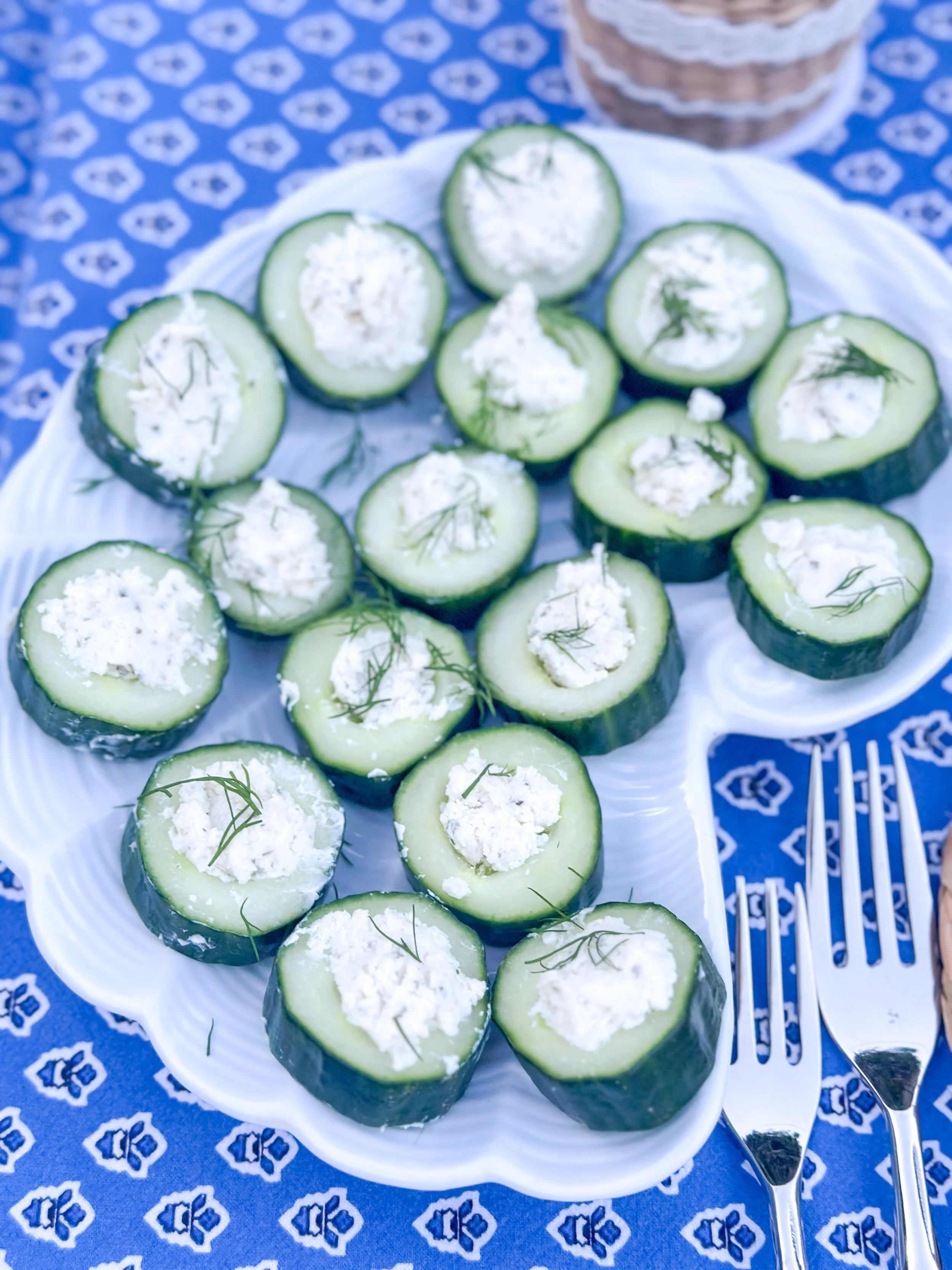 Cucumber &amp; Herb Cheese Cups