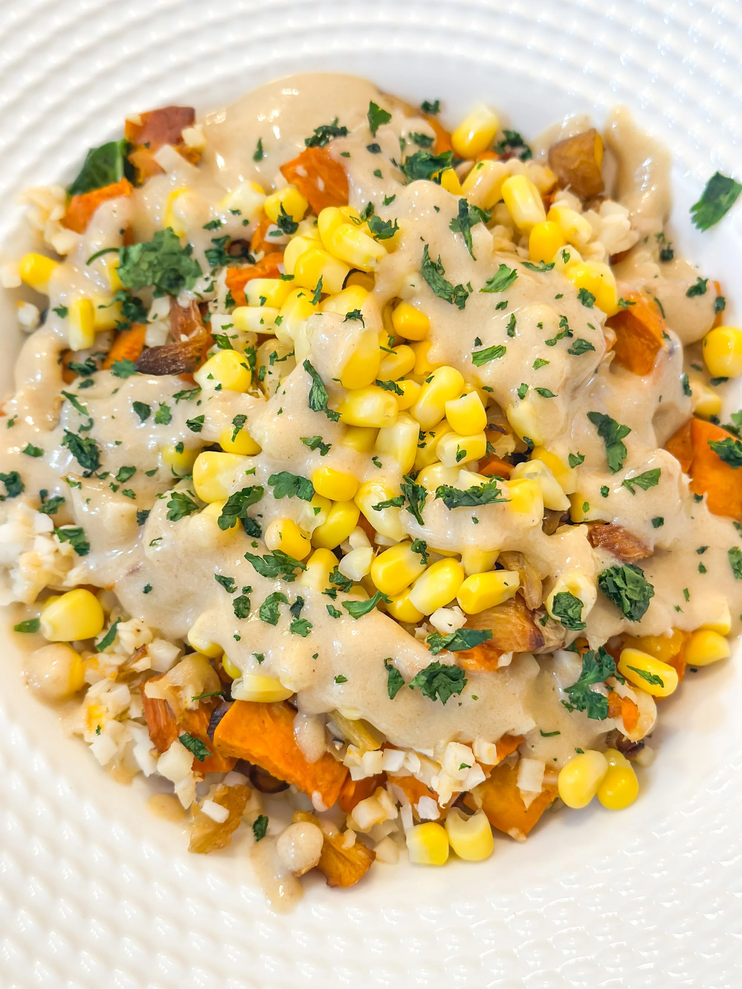 Winter Harvest Bowl with Creamy Maple Tahini