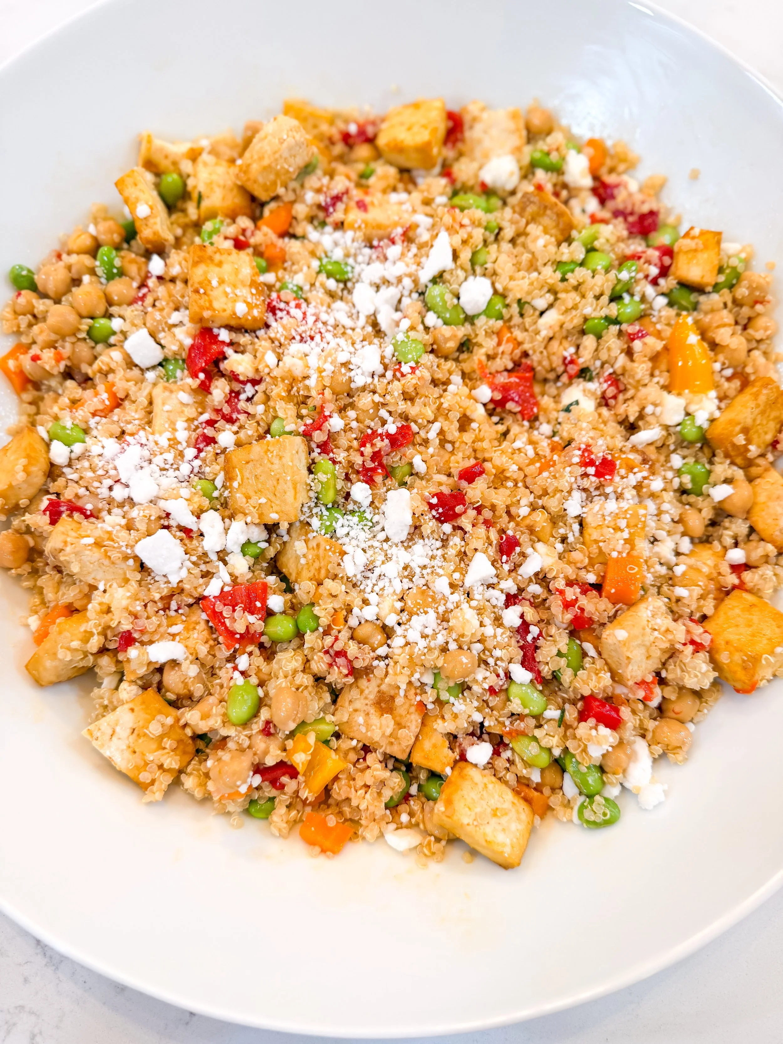 Crispy Tofu Quinoa Bowl
