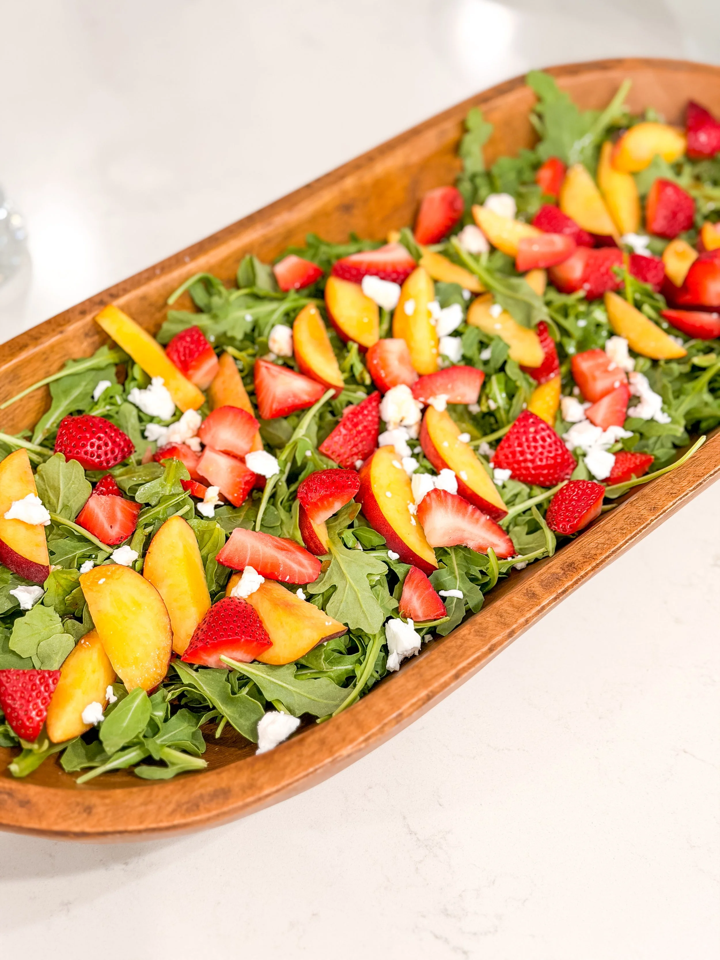 Strawberry &amp; Peach Arugula Salad