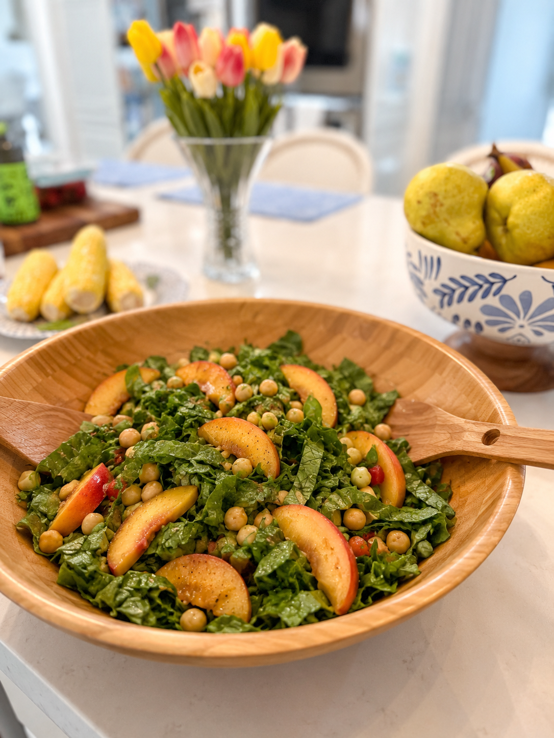 Peach &amp; Arugula Salad with White Balsamic