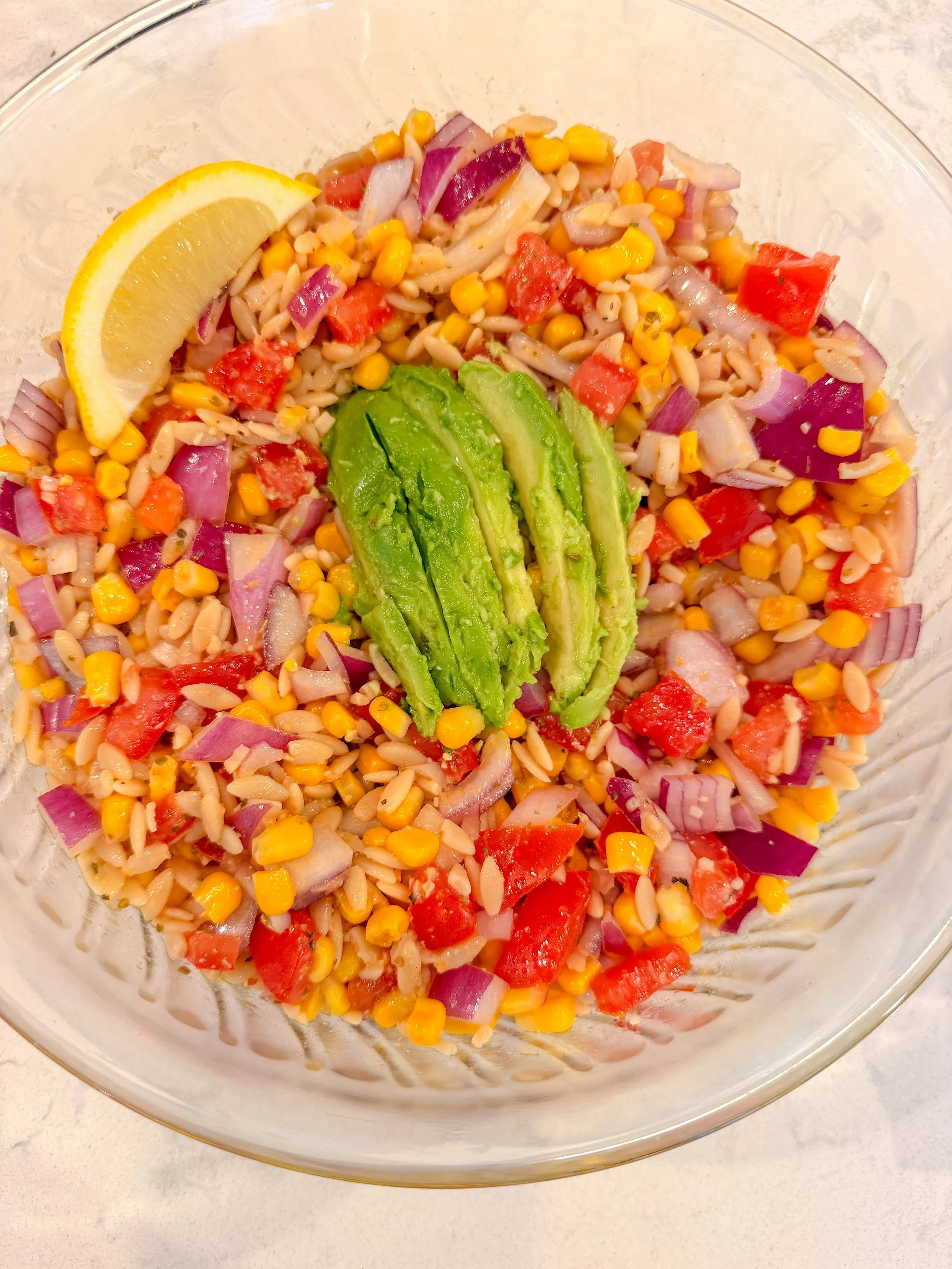 Lemon Pesto Orzo Salad