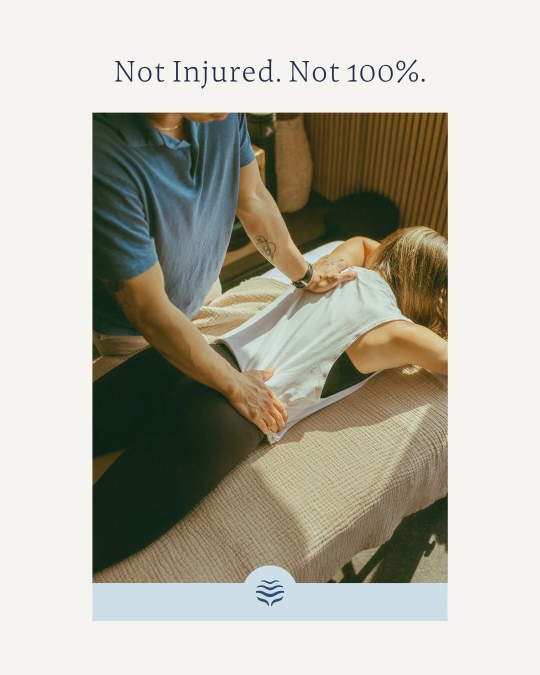 Not injured. Not 100%.

You can still work, move, and get through the day.

But maybe your shoulders stay tight.
Maybe your neck never fully relaxes.
Maybe your body keeps reminding you that something feels &ldquo;off.&rdquo;

A lot of people live in