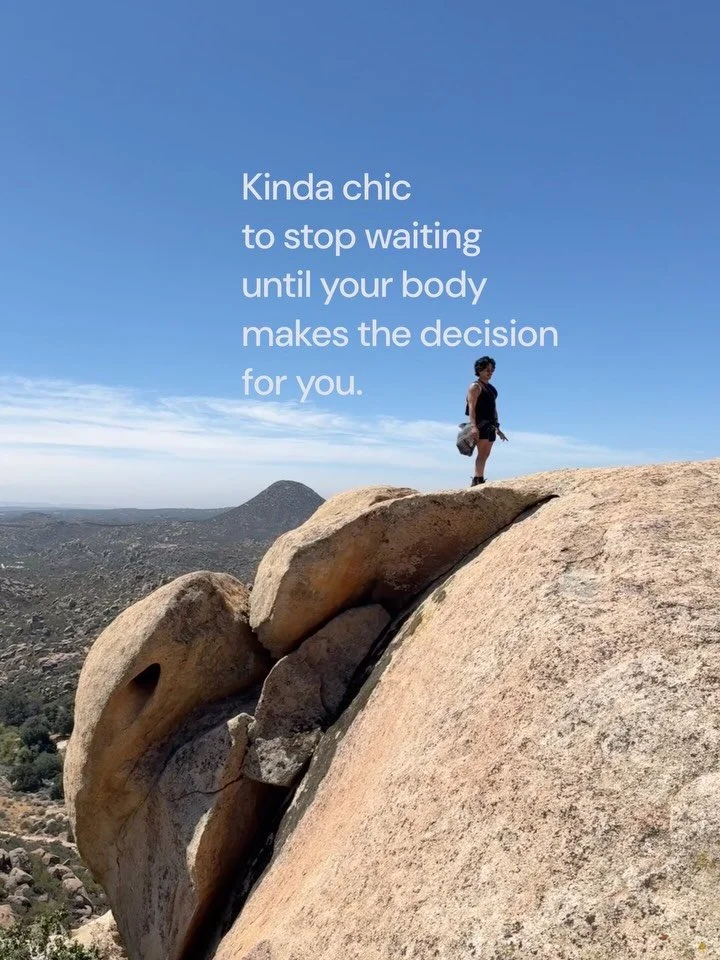 Kinda chic to stop treating recovery like something you earn after you&rsquo;ve run yourself into the ground.

Take care of yourself, if you can. Keep some energy for the people, places, and things that make your life yours.

Care for the life you&rs