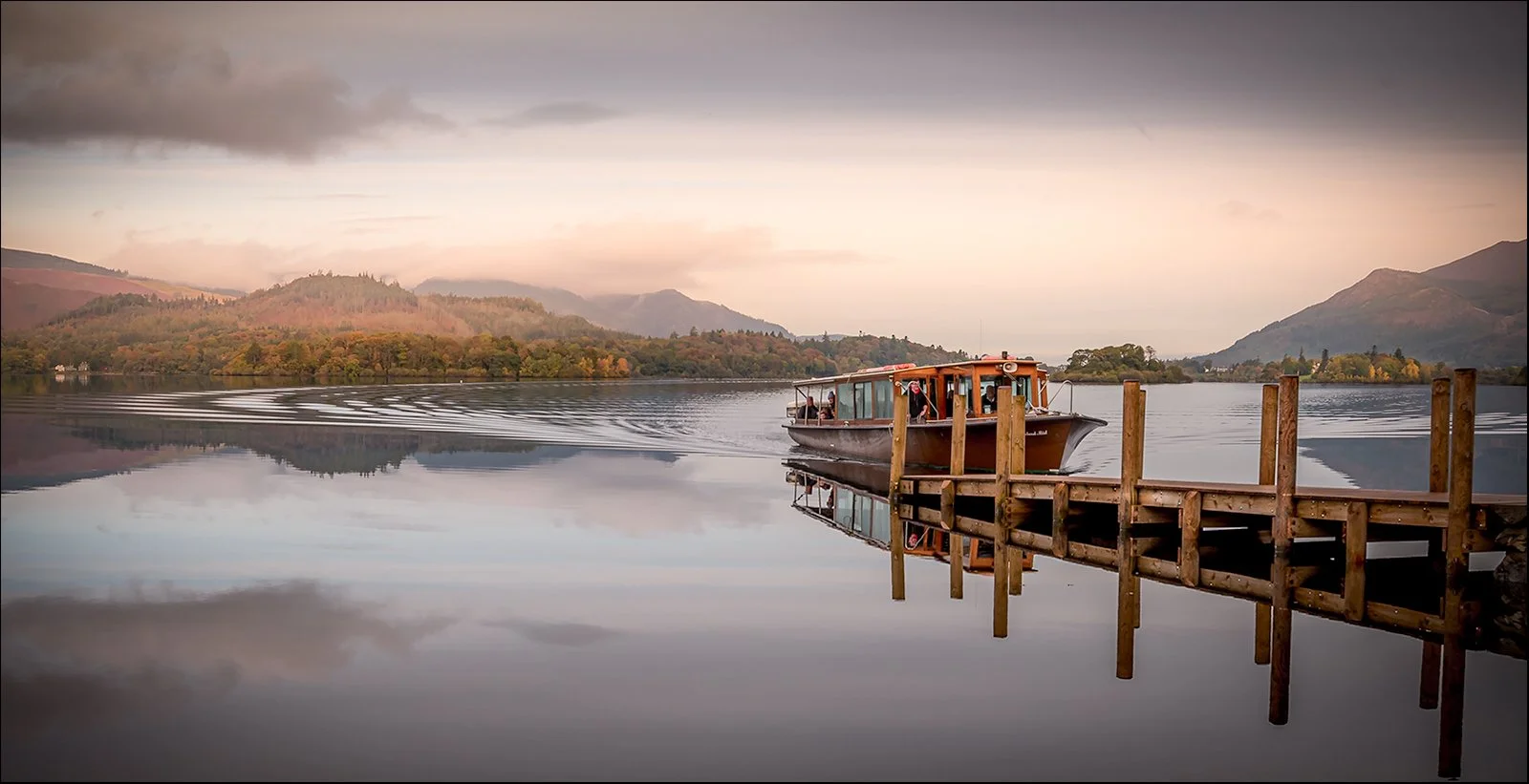 Morning Ferry On Derwent Water by Colin Abel