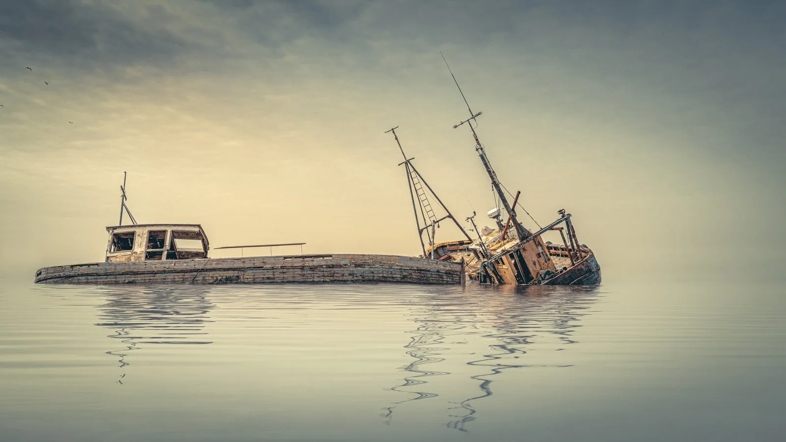 Fleetwood Docks Wrecks by Pete Corser