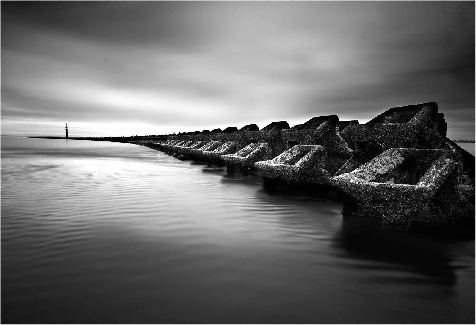 Sea Defences - The Wirral by Judy Bell