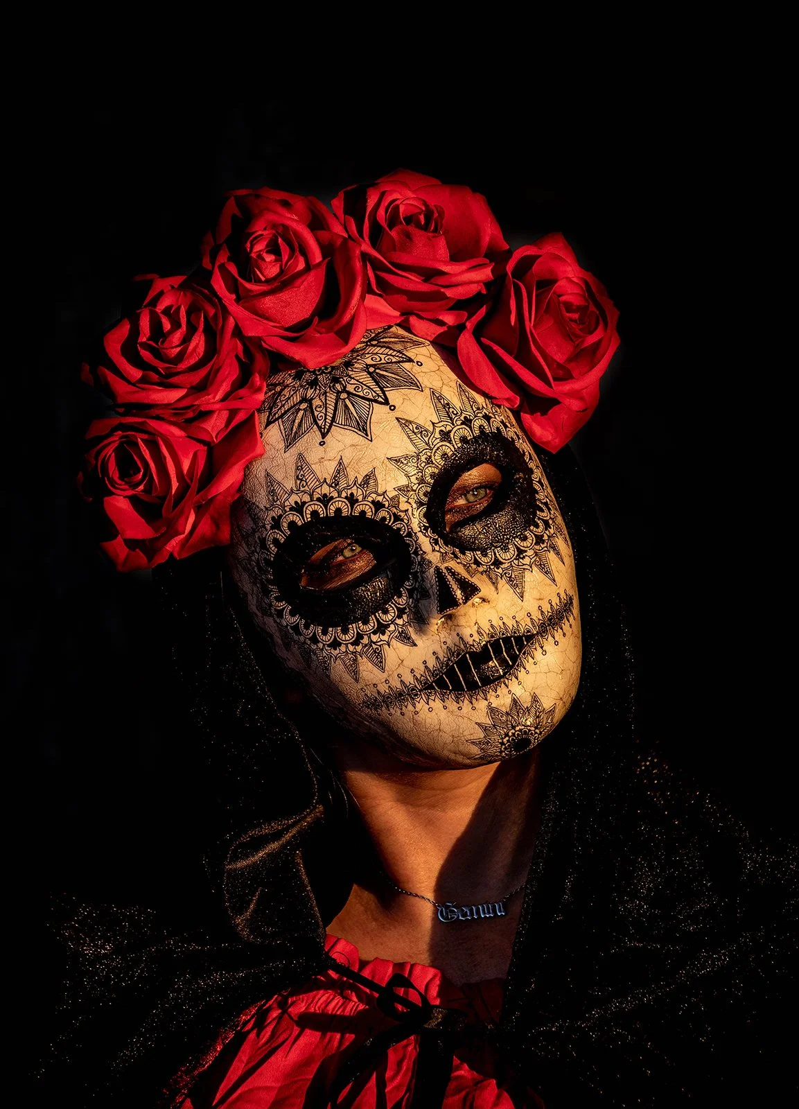 Venice Carnival Model at Sunrise by John Durham