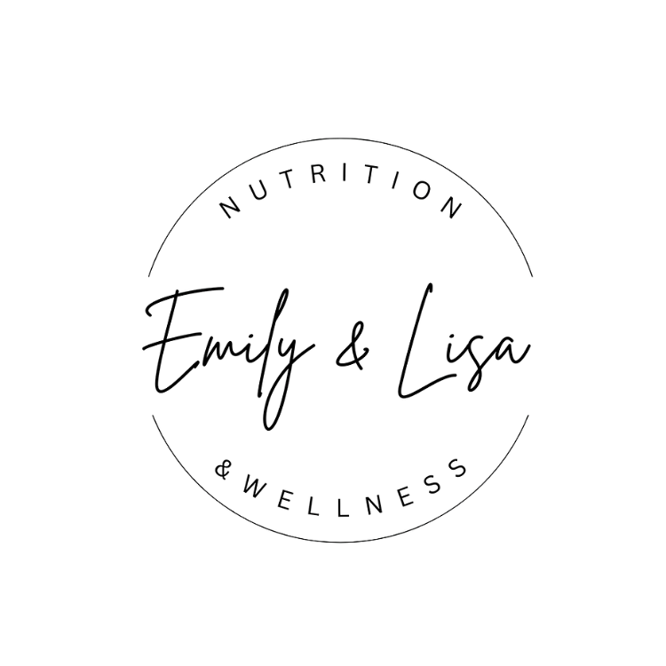 Circular logo with cursive text that reads "Emily & Leo".