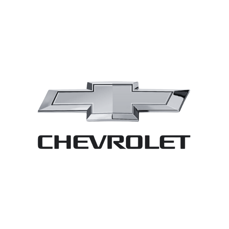 Chevrolet logo with a large silver bowtie emblem above the word 'Chevrolet' written in black capital letters.