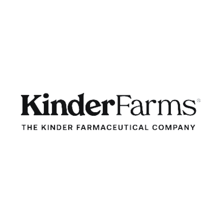 Logo of KinderHams, a pharmaceutical company, with the text 'The Kinder-Farmaceutical Company' underneath.