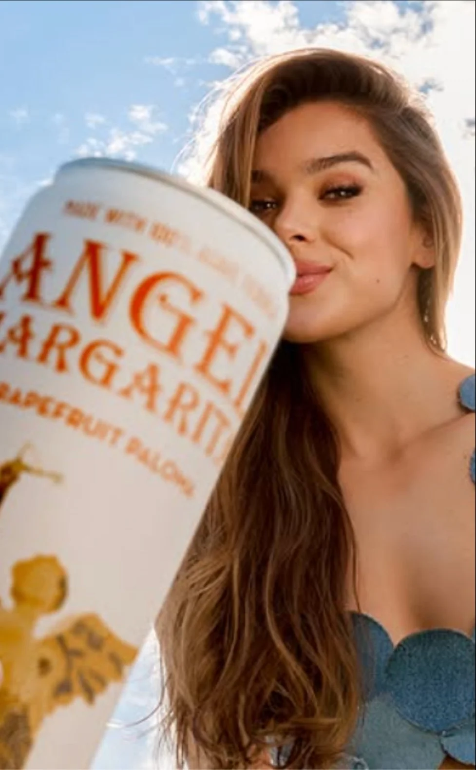 woman outside with Angel Margarita can