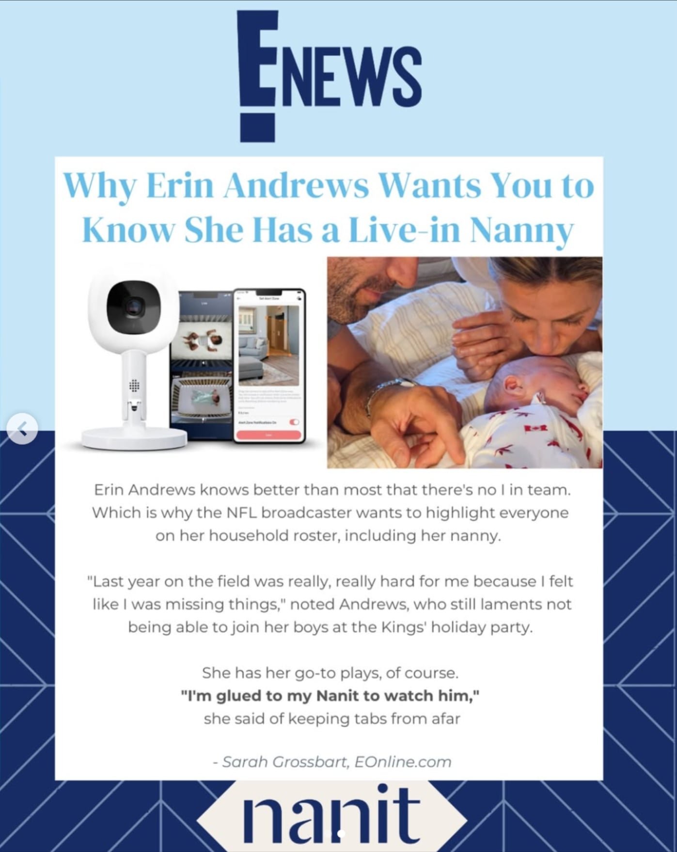 ENews flyer about Nanit