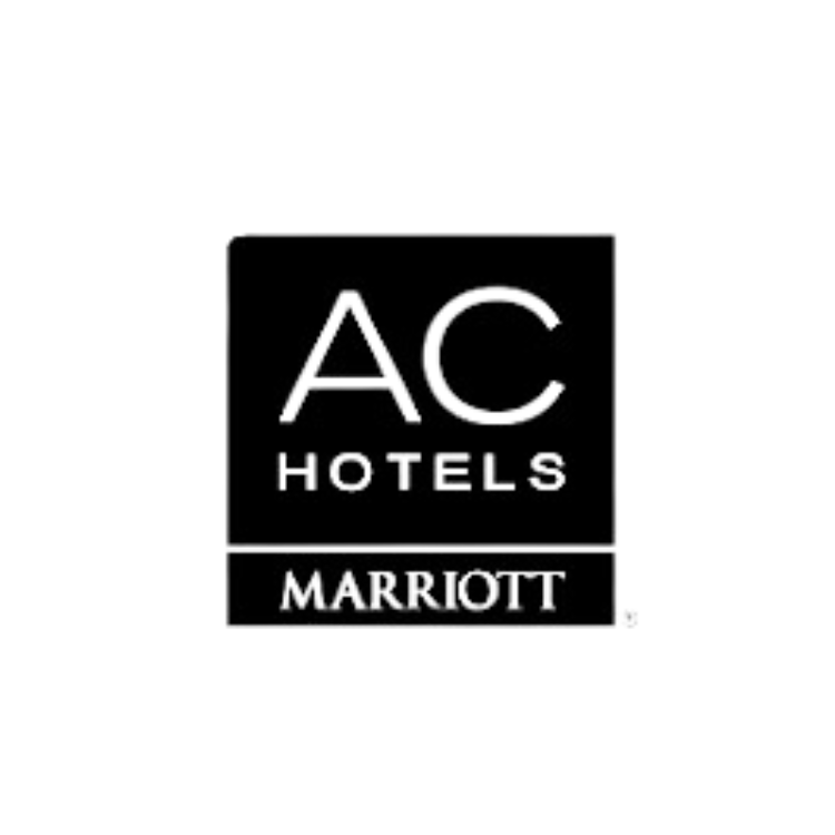 Logo of AC Hotels by Marriott, featuring the text 'AC Hotels' and 'Marriott'.