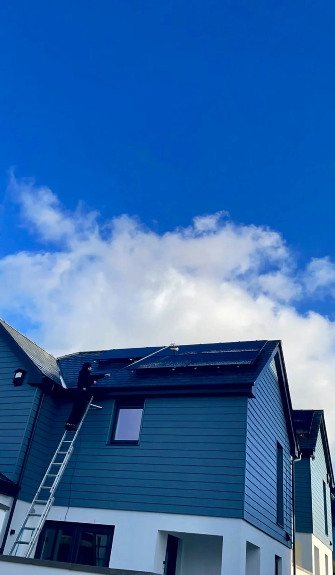 Clean solar panels restored to peak efficiency by Drift Window Cleaning in Cornwall