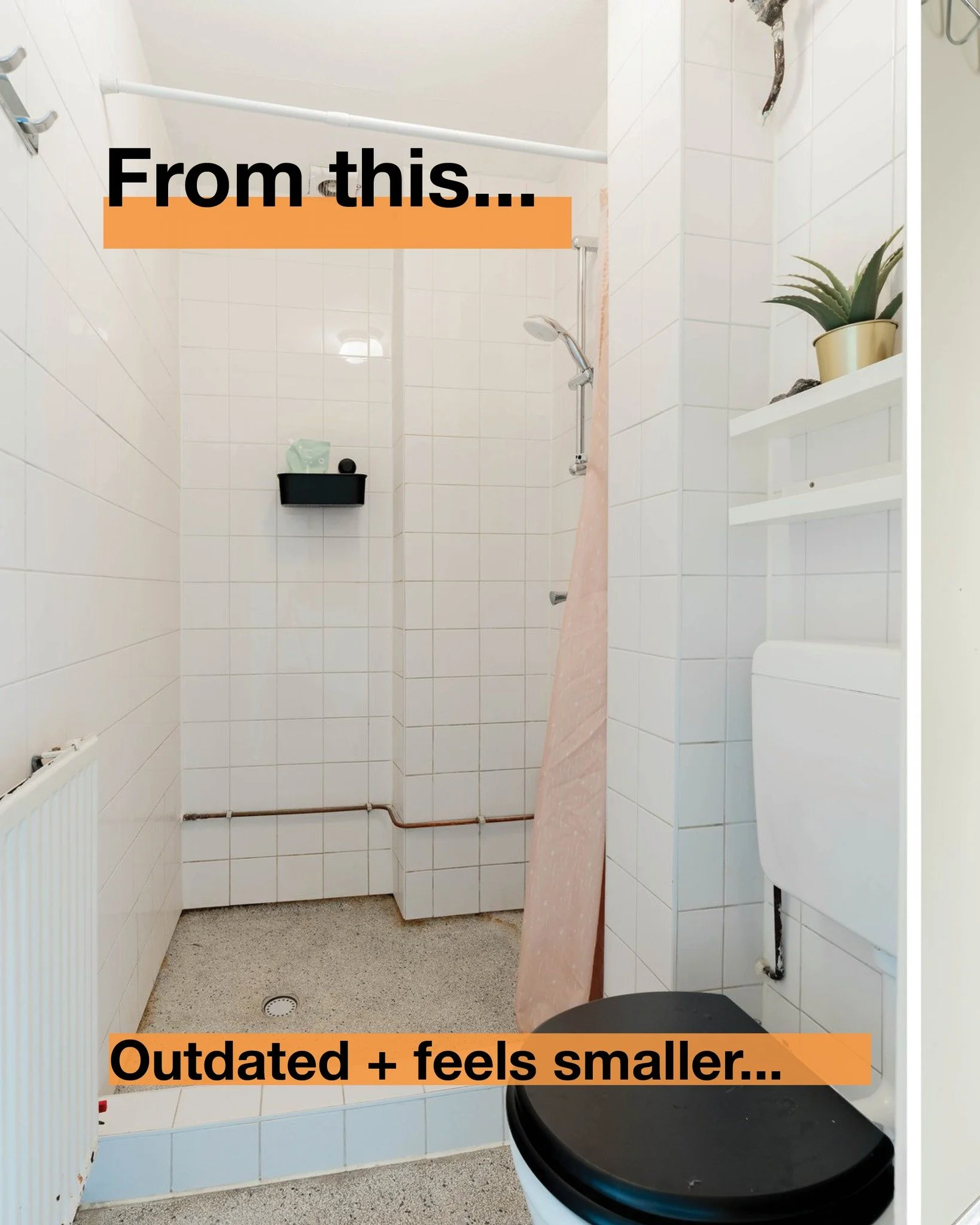 From this ➝ to this ✨

This bathroom was small, old, and felt even smaller than it really was.
So we redesigned it to feel clean, warm, and modern.

3 smart upgrades:
✅ Better layout + clear zones
✅ Full-height finishes (easy to clean)
✅ Warm lightin