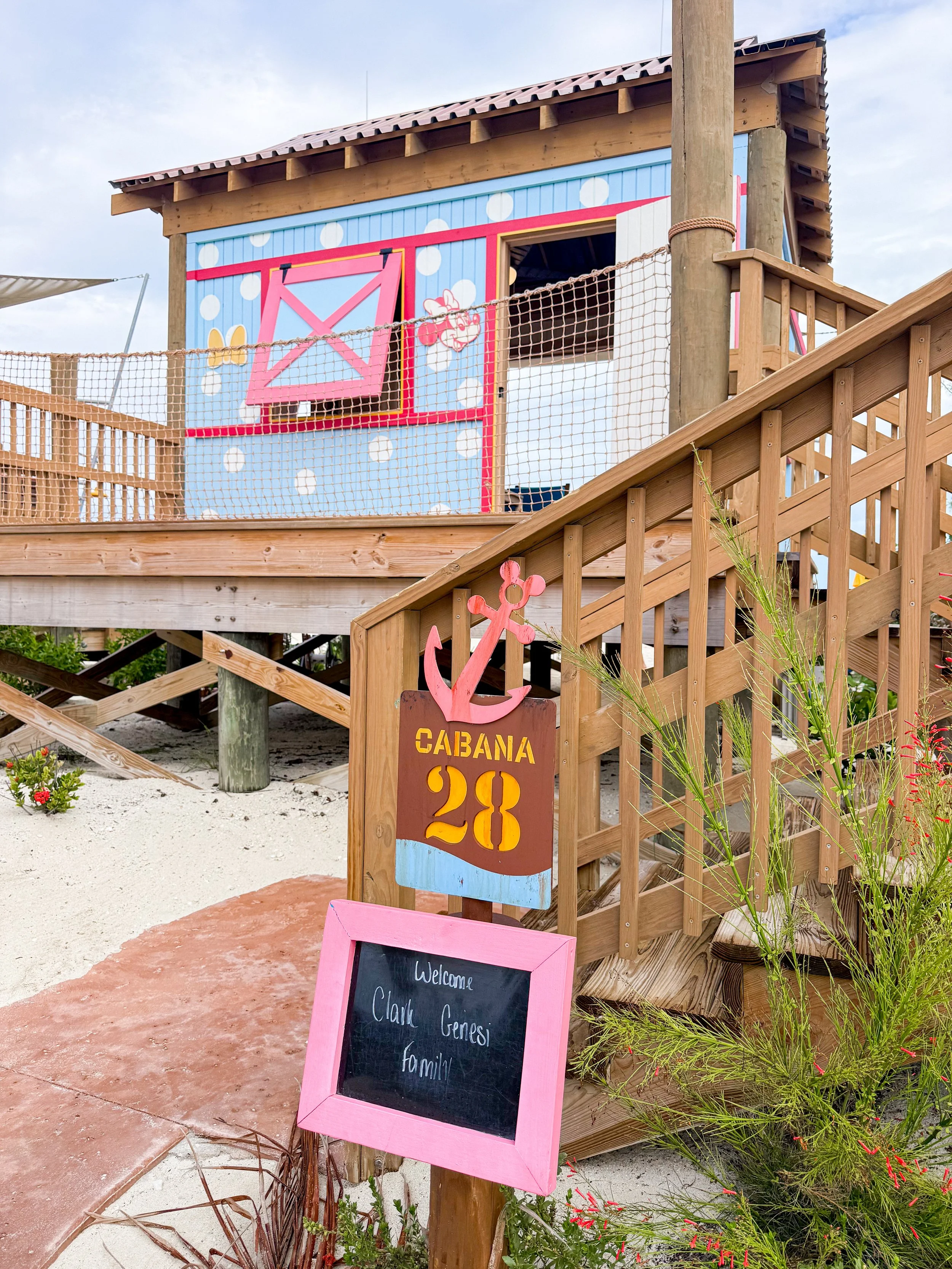 Front Entrance Mickey and Minnie Cove Cabana Number 28