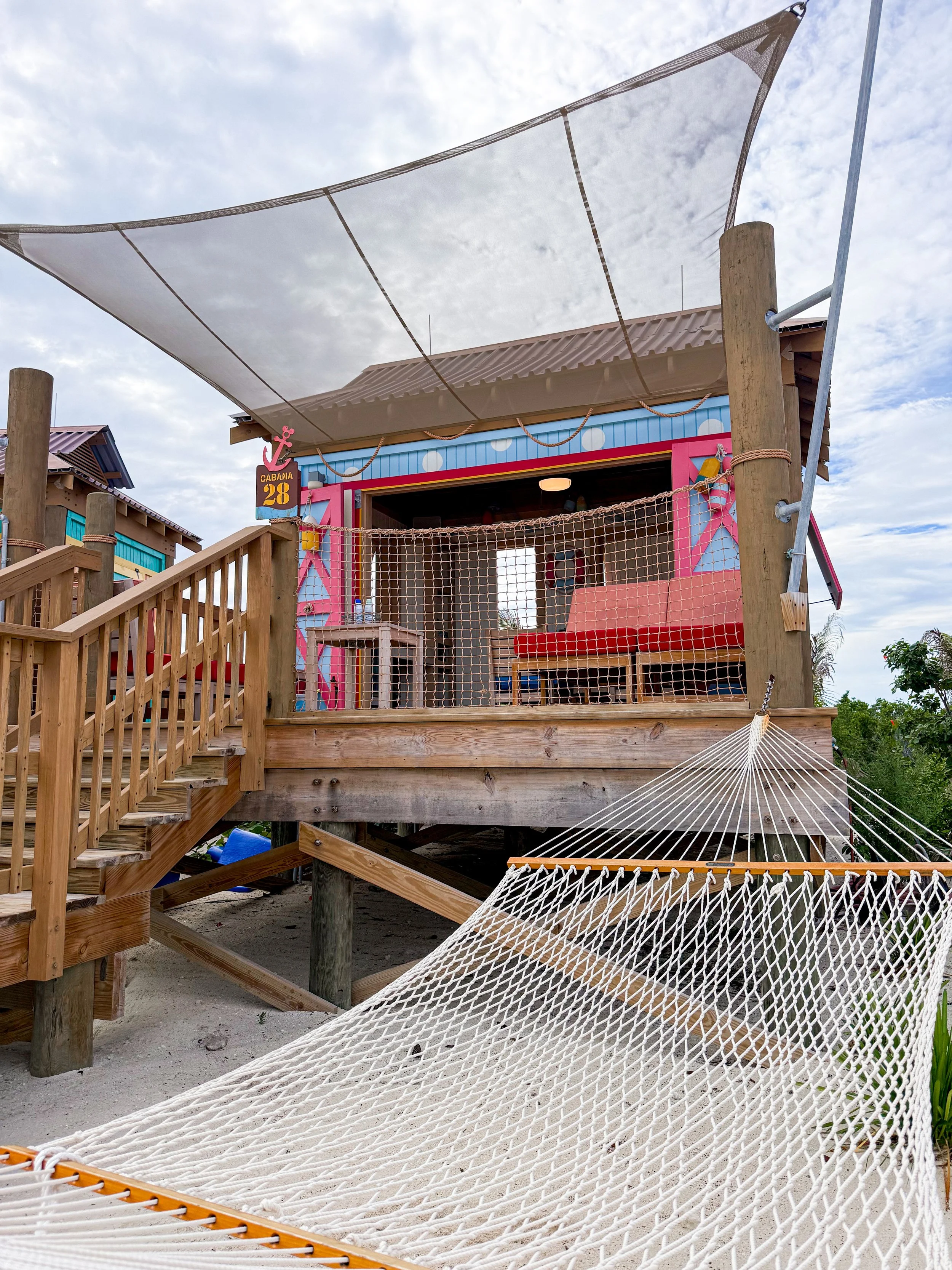 Mickey and Minnie Cove Cabanas View from Beach