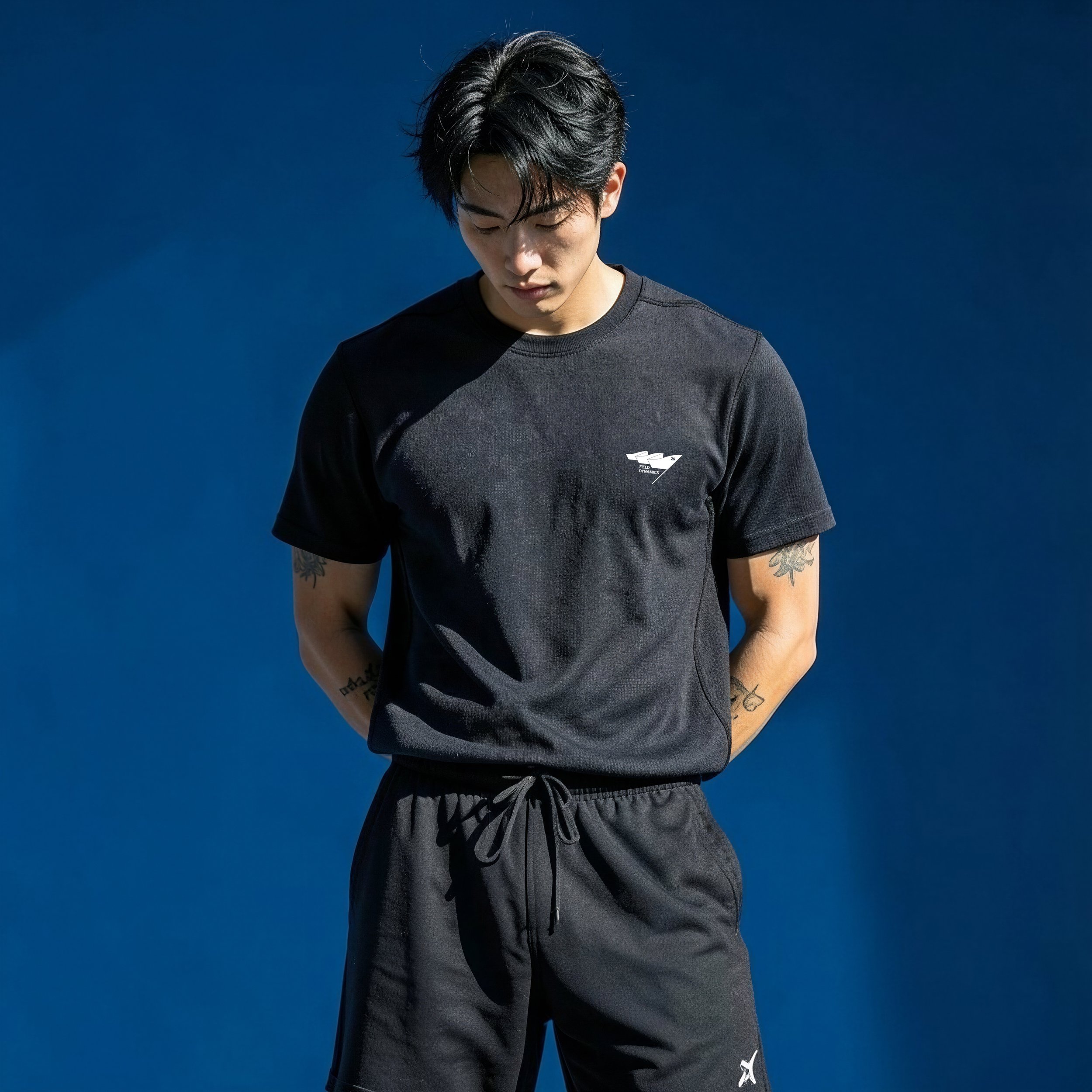 FIELD DYNAMICS Jacquard Mesh Tee