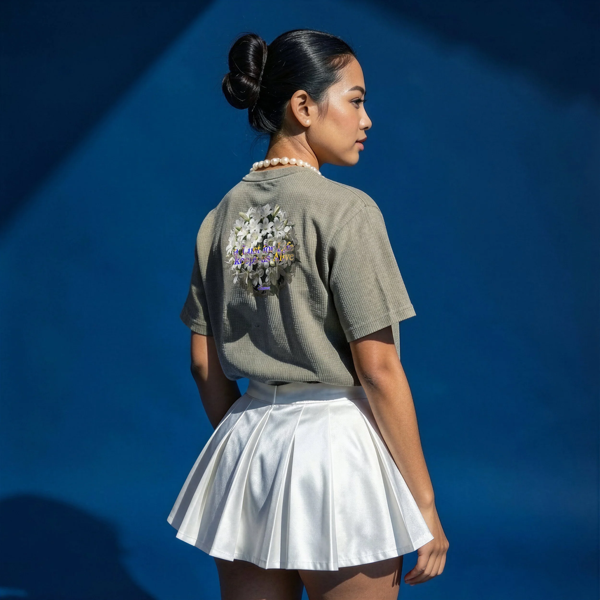 CASAMA Waffle Knit Tee - Sampaguita