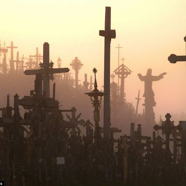 People travel from all over the world to the Hill of Crosses to leave their rosary beads or crucifixes.

Today, there are over 100,000 crucifixes standing on the mound, but the question remains, why do they come? 

#TourLithuania #HillofCrosses