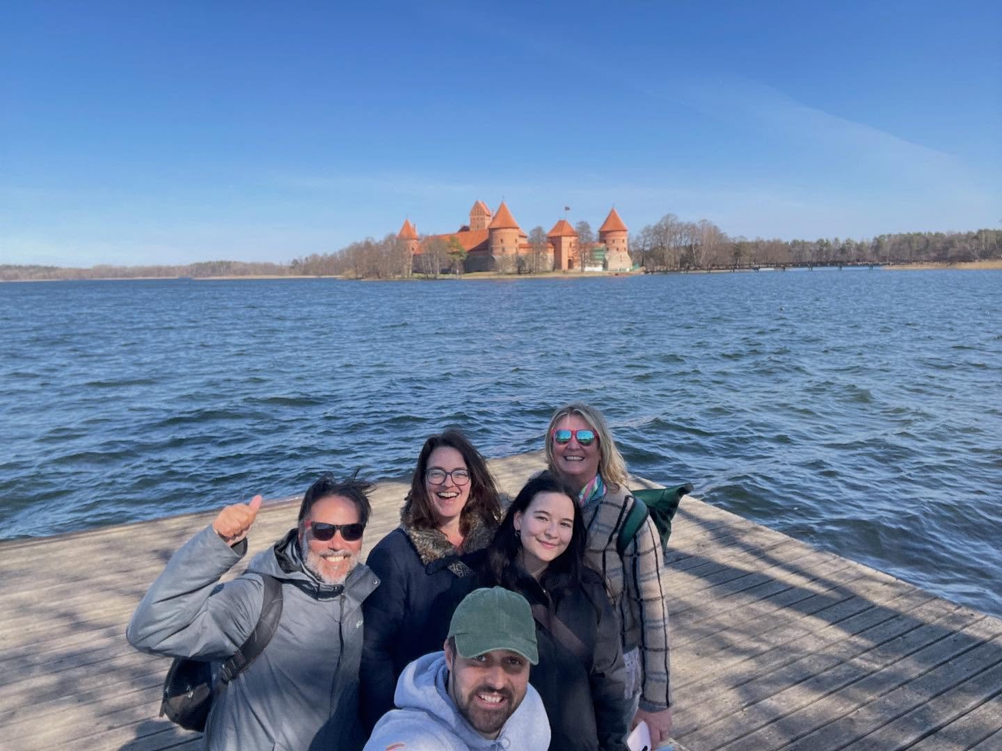 Tito had a bloody selfie stick didn&rsquo;t he! Team NYC, Munich, London today in Trakai #tourlithuania