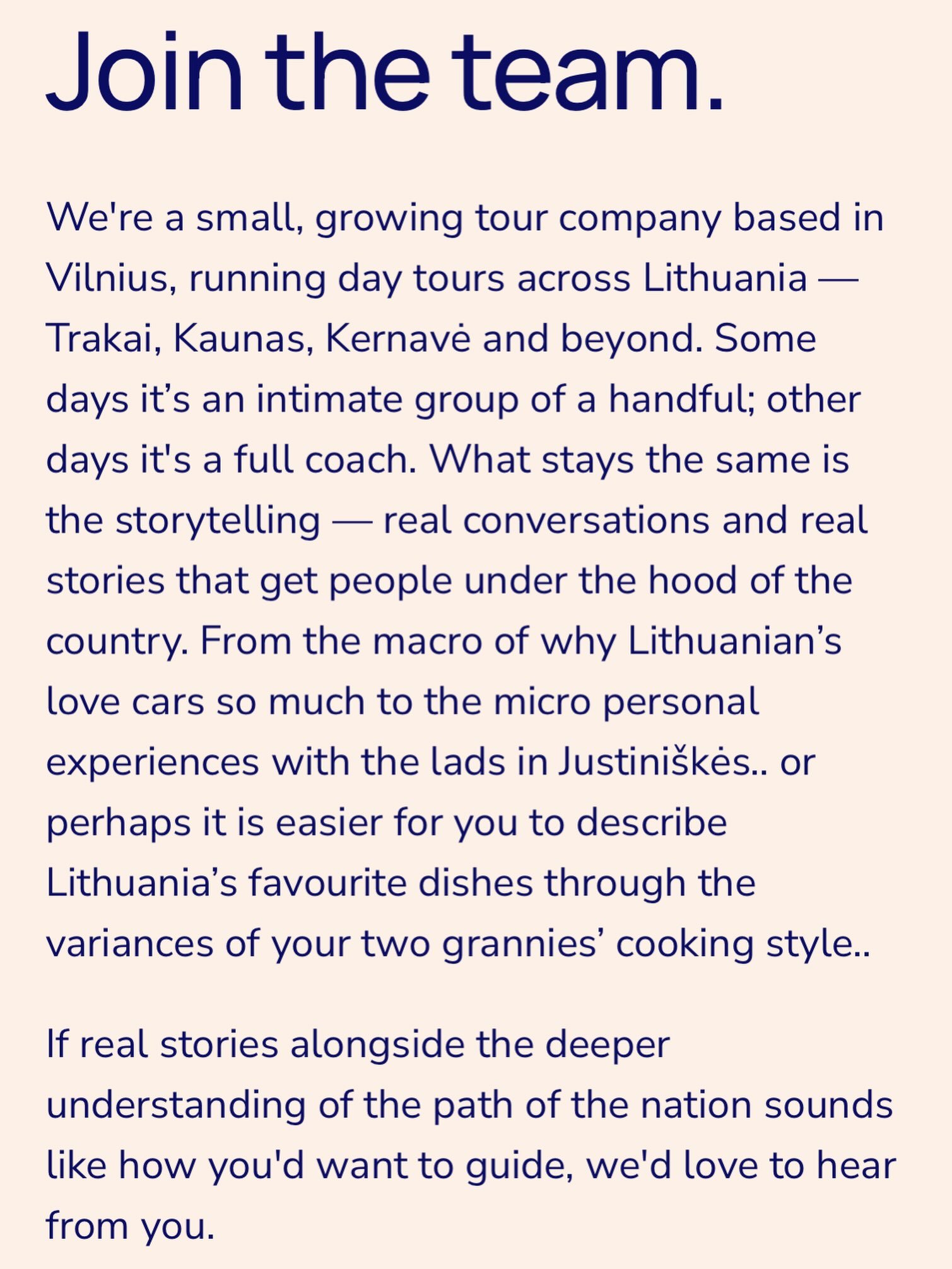 Know anyone who wants to join a growing company and show off the beauty of Lietuva? More in our &lsquo;Join the team&rsquo; under about tab at www.tourlithuania.com 🇱🇹 #tourlithuania