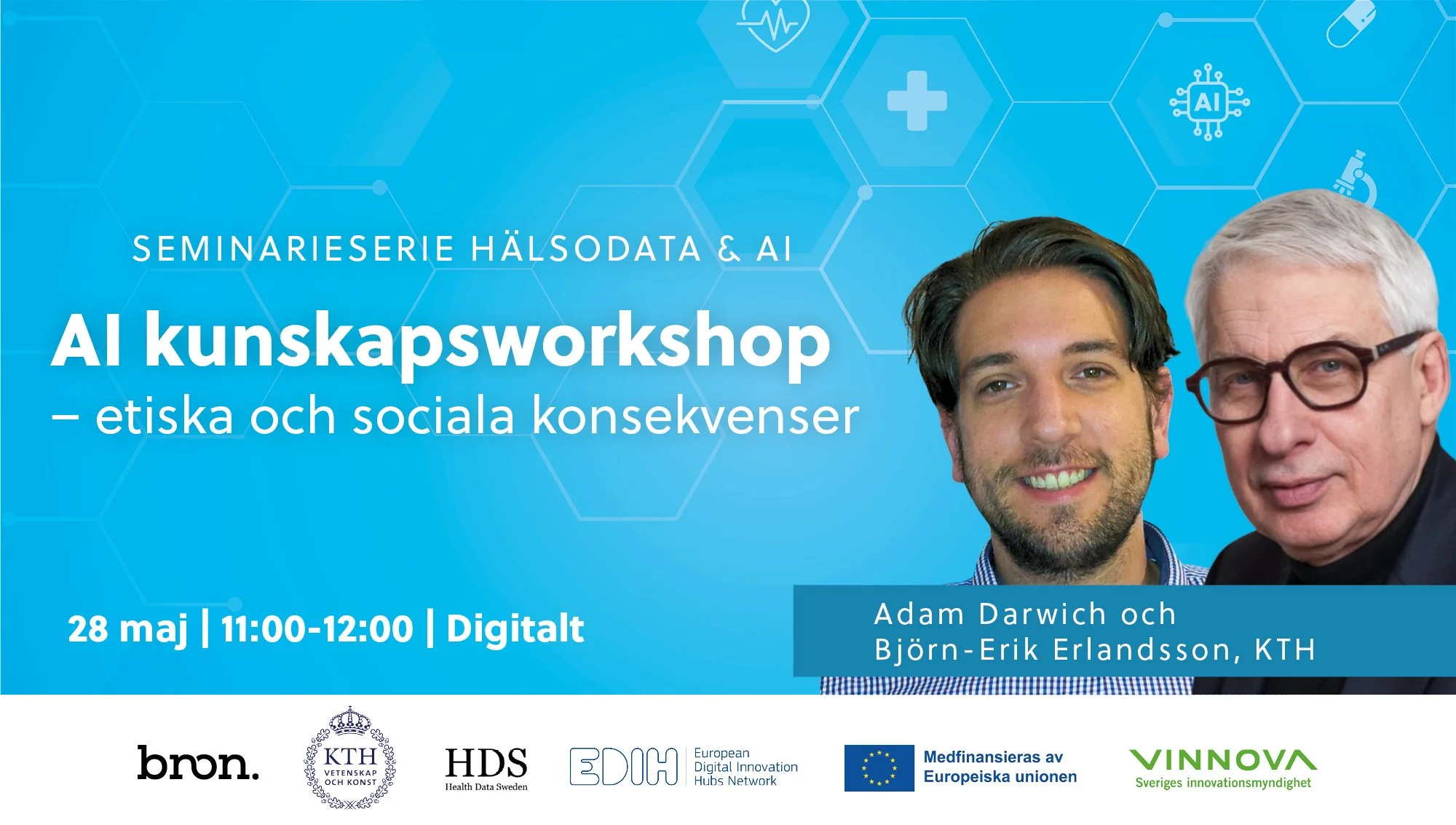 Seminarieserie hälsodata &amp; AI: AI Kunskapsworkshop – etiska och sociala konsekvenser